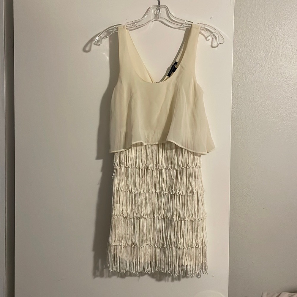 XS Cream Flapper-like Mini American Eagle Dress